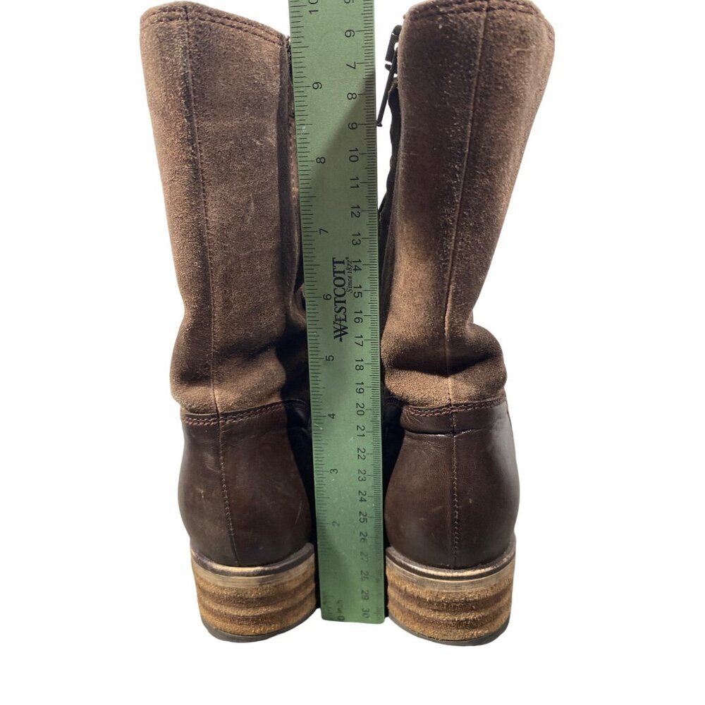 Clarks Womens Majorca Isle Leather & Suede moto Boots Size 9 brown - Picture 11 of 11